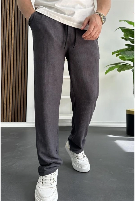 Erkek Rahat Kalıp Yazlık Pantolon Füme Edw269