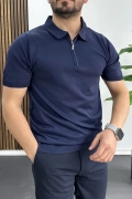 Erkek Polo Yaka Düz Tişört Lacivert Edw455