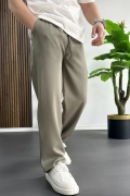Erkek Rahat Kesim Düz Jogger Pantolon Yeşil Edw468
