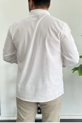 Erkek Krinkıl Kumaş Gömlek Beyaz Edw362