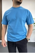 Erkek %100 Pamuk Nefes Alan Basic T-shirt Edw001
