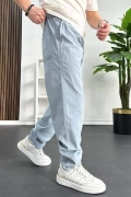 Erkek Baggy Kalıp Pantolon Açık Mavi Edw130