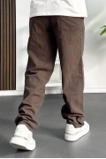 Erkek Baggy Kalıp Pantolon Kahverengi Edw130
