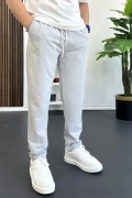 Erkek Beli Lastikli Jogger Pantolon Açık Gri Edw354
