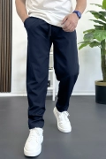 Erkek Beli Lastikli Jogger Pantolon Lacivert Edw354