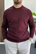 Erkek Bisiklet Yaka Normal Kalıp Kazak Bordo Edw410