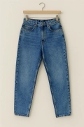 Erkek Boyfriend Geniş Kesim Kot Pantolon Mavi Edw425