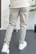 Erkek Dar Paça Jogger Pantolon Bej Edw384