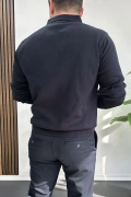 Erkek Düğmeli Polo Yaka Kazak Lacivert Edw231