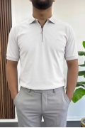 Erkek Pamuklu Soft Polo Yaka Tişört Beyaz Edw500