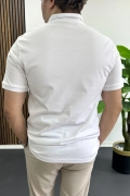 Erkek Pamuklu Soft Polo Yaka Tişört Beyaz Edw500