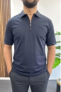 Erkek Pamuklu Soft Polo Yaka Tişört Lacivert Edw500