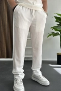 Erkek Rahat Kalıp Yazlık Pantolon Beyaz Edw269