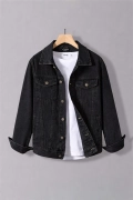 Erkek Regular Denim Kot Ceket Antrasit Edw397