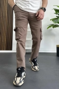 Erkek Regular Kargo Cepli Pantolon Kahverengi Edw232