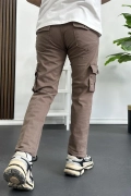 Erkek Regular Kargo Cepli Pantolon Kahverengi Edw232