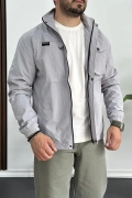 Erkek Regular Krinkıl Kumaş Mevsimlik Ceket Gri Edw082