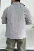 Erkek Regular Krinkıl Kumaş Mevsimlik Ceket Gri Edw082