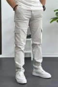 Erkek Yan Cepli Kargo Pantolon Taş Edw184