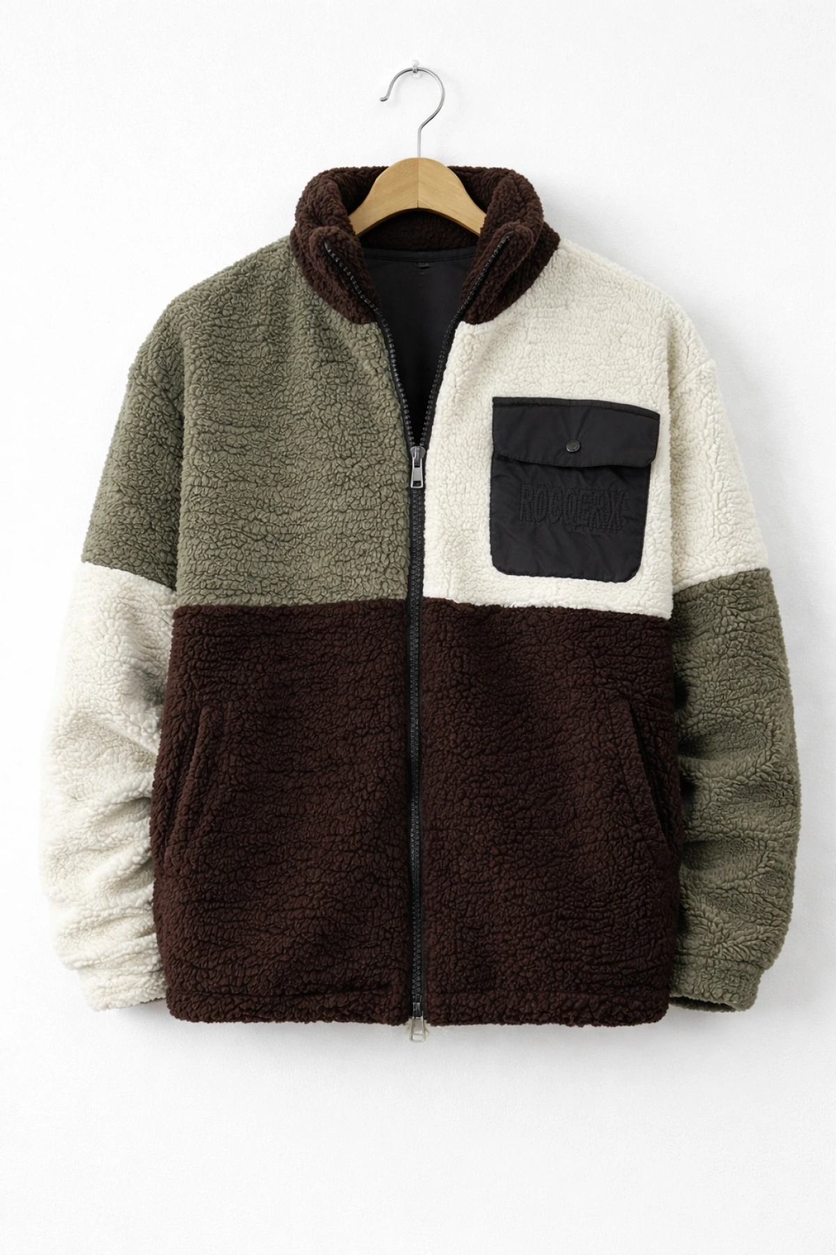 Erkek Tam Oversize Geniş Kalıp Peluş Mont Edw446