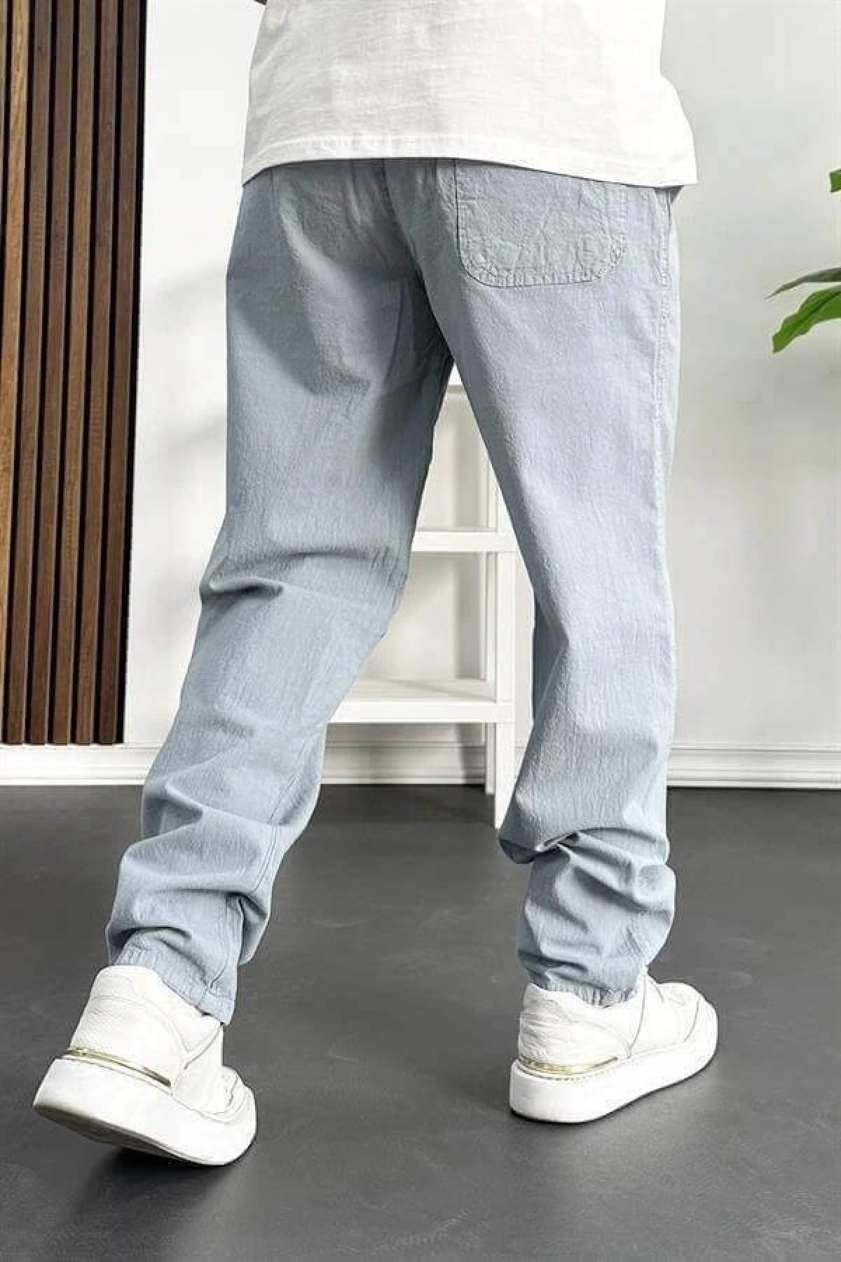 Erkek Baggy Kalıp Pantolon Açık Mavi Edw130