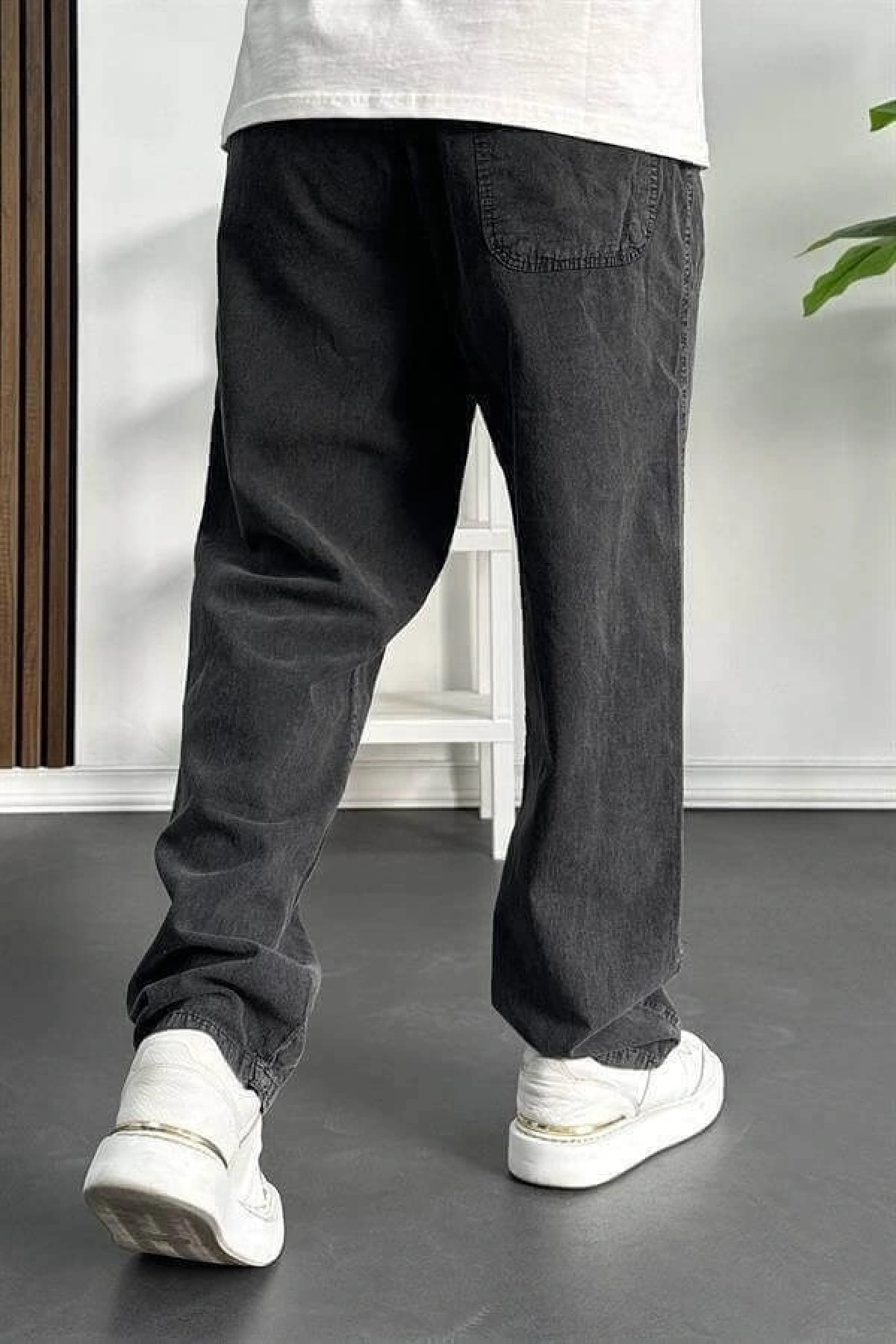 Erkek Baggy Kalıp Pantolon Antrasit Edw130