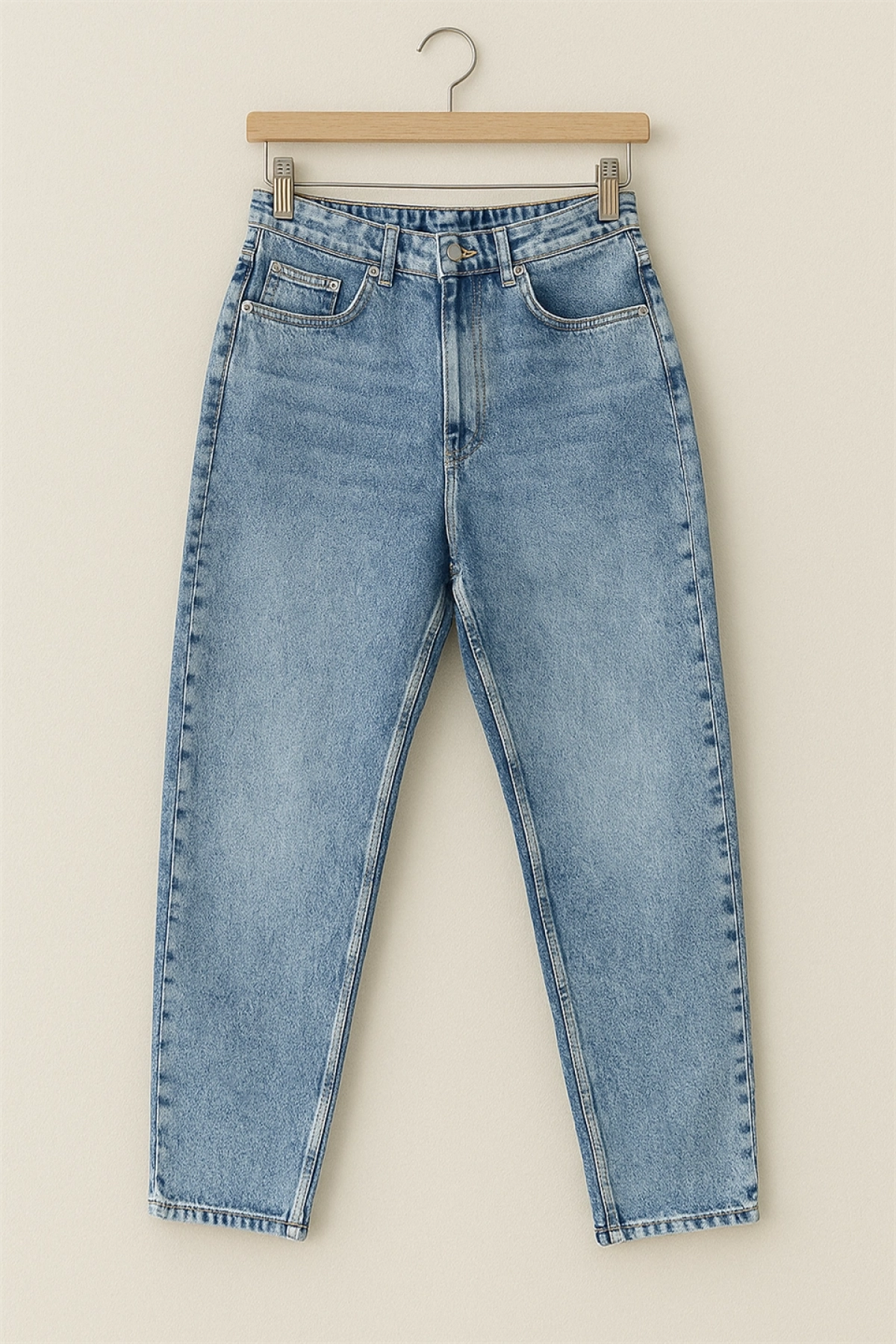 Erkek Boyfriend Geniş Kesim Kot Pantolon Açık Mavi Edw425