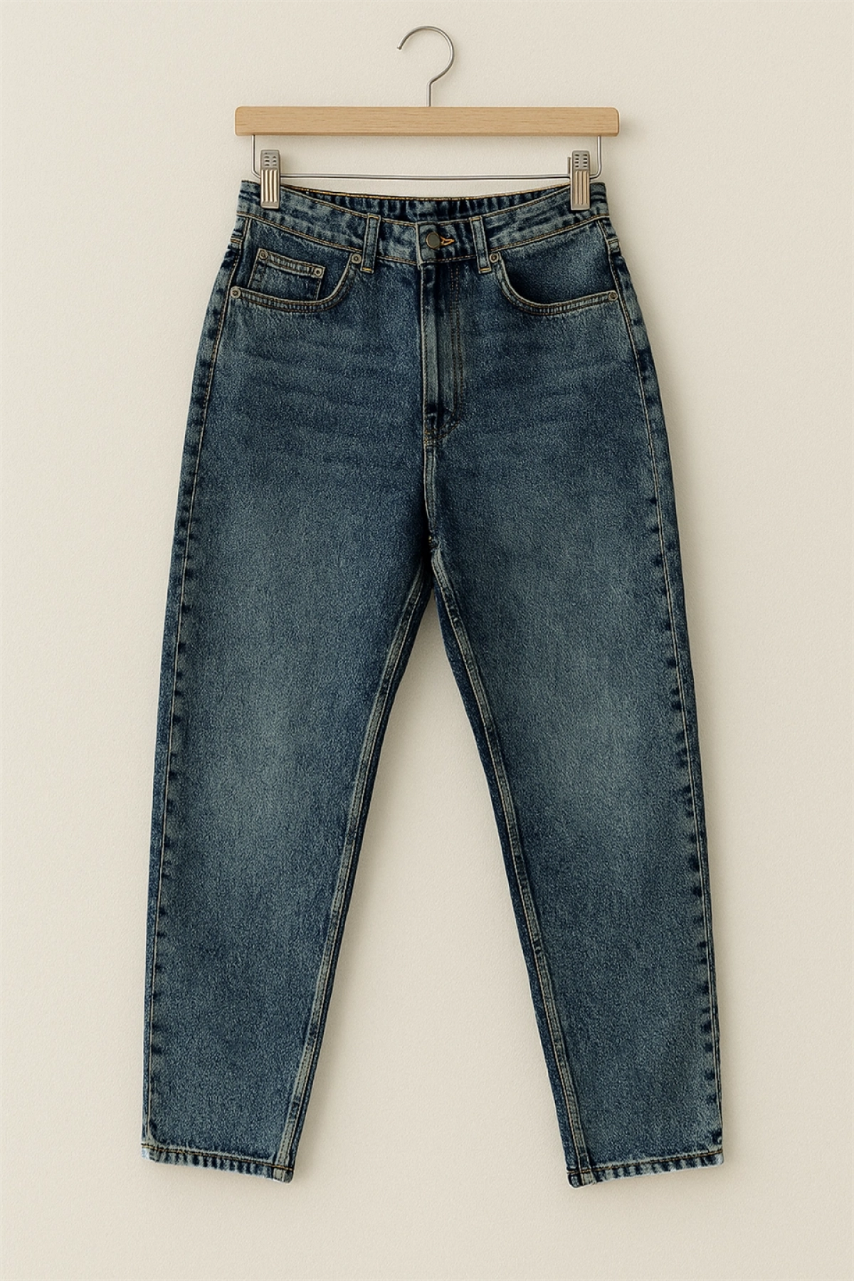 Erkek Boyfriend Geniş Kesim Kot Pantolon Lacivert Edw425