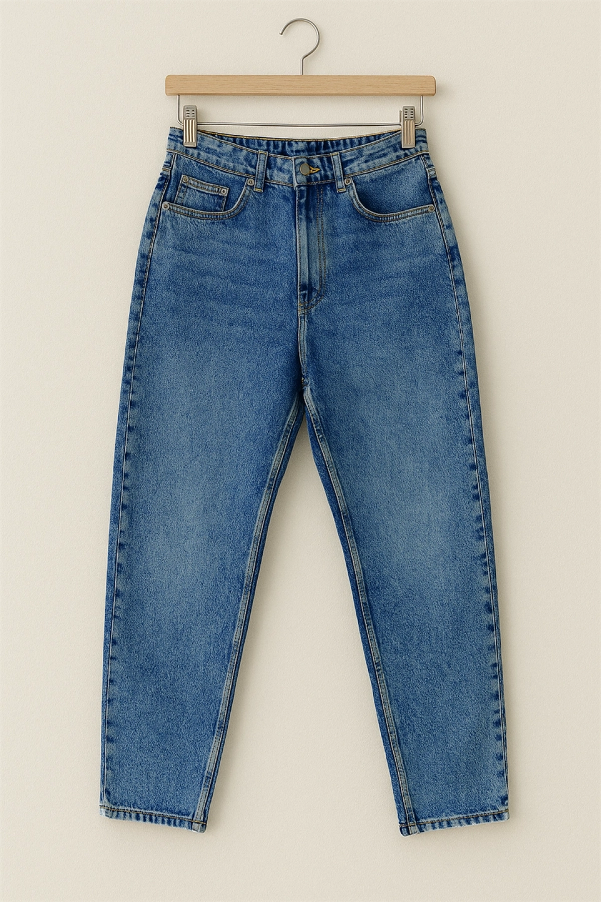 Erkek Boyfriend Geniş Kesim Kot Pantolon Mavi Edw425