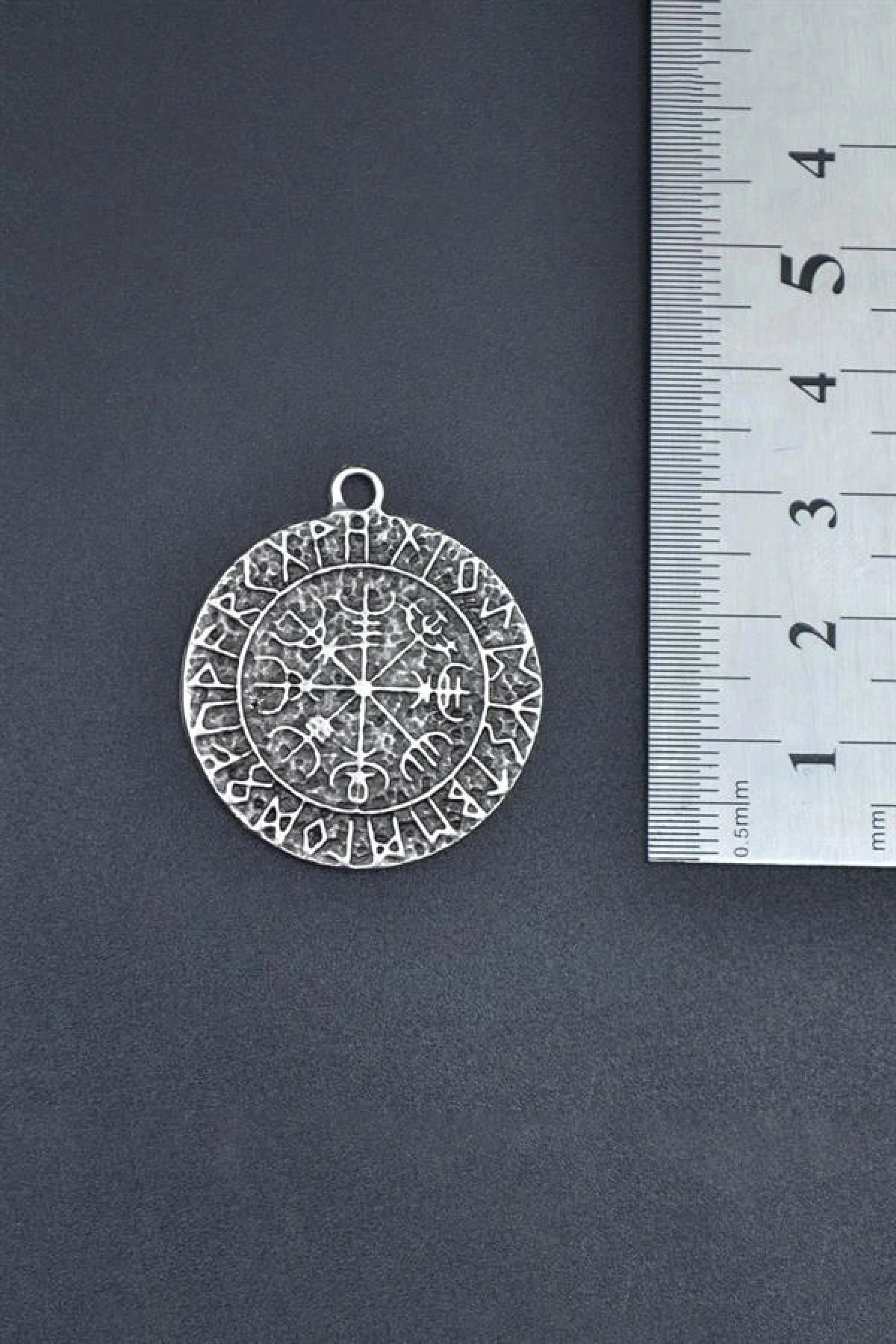 Vegvisir Viking Pusulası Gümüş Kaplama Kolye