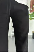 Erkek Beli Lastikli Baggy Kalıp Pantolon Siyah Edw356