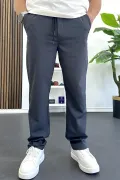 Erkek Beli Lastikli Jogger Pantolon Füme Edw394