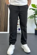 Erkek Beli Lastikli Jogger Pantolon Siyah Edw394