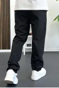 Erkek Beli Lastikli Jogger Pantolon Siyah Edw394
