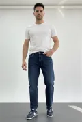 Erkek Boyfriend Geniş Kesim Kot Pantolon Lacivert Edw425