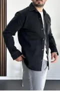 Erkek Büyük Cepli Gömlek Ceket Siyah Edw200