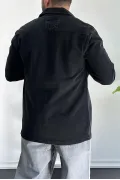 Erkek Büyük Cepli Gömlek Ceket Siyah Edw200