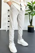 Erkek Dar Paça Jogger Pantolon Taş Rengi Edw384