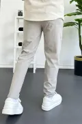 Erkek Dar Paça Jogger Pantolon Taş Rengi Edw384