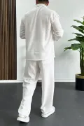 Erkek Gömlek Pantolon Takım Beyaz Edw268