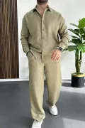 Erkek Gömlek Pantolon Takım Yeşil Edw268