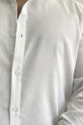 Erkek Krinkıl Kumaş Gömlek Beyaz Edw362