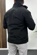Erkek Krinkıl Kumaş Mevsimlik Ceket Siyah Edw207