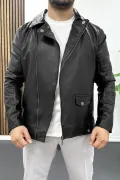 Erkek Kuzey Model Suni Deri Mevsimlik Ceket Edw209