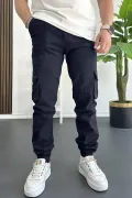 Erkek Paçası Lastikli Kargo Cepli Pantolon Lacivert Edw353