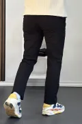 Erkek Pamuklu Chino Pantolon Standart Kalıp Siyah Edw225
