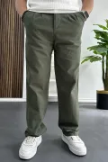 Erkek Rahat Kalıp Pamuklu Pantolon Yeşil Edw408