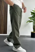 Erkek Rahat Kalıp Pamuklu Pantolon Yeşil Edw408