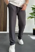Erkek Rahat Kalıp Yazlık Pantolon Füme Edw269