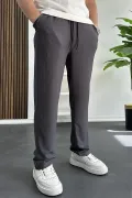 Erkek Rahat Kalıp Yazlık Pantolon Füme Edw269